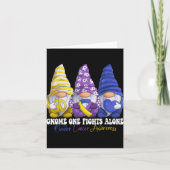 Funny Gnomies Bladder Cancer Awareness Month Purpl Karte (Vorderseite)