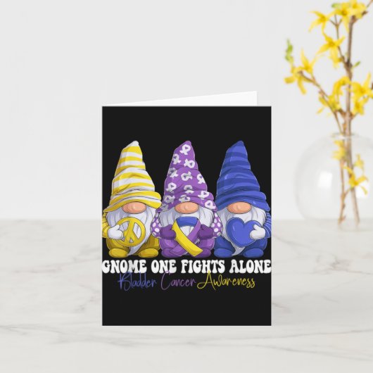 Funny Gnomies Bladder Cancer Awareness Month Purpl Karte (Gelbe Blume)