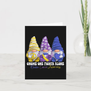 Funny Gnomies Bladder Cancer Awareness Month Purpl Karte