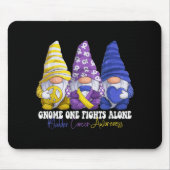 Funny Gnomies Bladder Cancer Awareness Month Purpl Mousepad (Vorne)