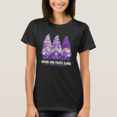 Funny Gnomies Macular Degeneration Awareness Purpl T-Shirt (Vorderseite)