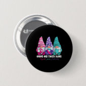 Funny Gnomies Thyroid Cancer Awareness Month Ribbo Button (Vorne & Hinten)