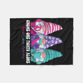 Funny Gnomies Thyroid Cancer Awareness Month Ribbo Fleecedecke (Vorderseite (Horizontal))