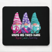Funny Gnomies Thyroid Cancer Awareness Month Ribbo Mousepad (Vorne)