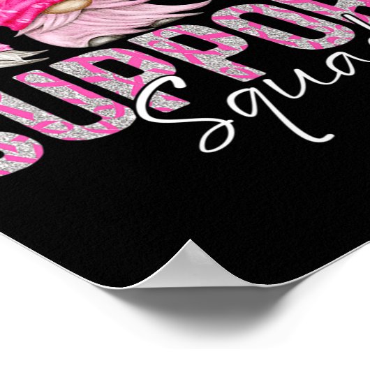 Funny Gnomies unterstützen Squad Breast Cancer Awa Poster (Ecke)