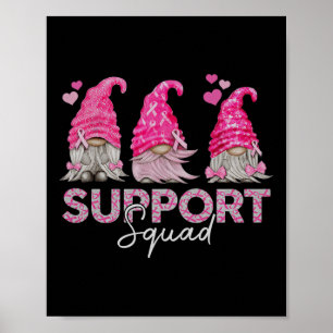 Funny Gnomies unterstützen Squad Brustkrebs Poster