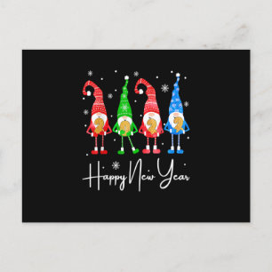 Funny Gnomies Weihnachts-Happy Neujahr Urlaub Bri Postkarte