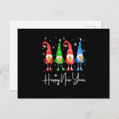 Funny Gnomies Weihnachts-Happy Neujahr Urlaub Bri Postkarte (Vorne/Hinten)