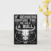 Funny Go Milch ein Bull Zitat, wenn die Geschlecht Karte (Gelbe Blume)