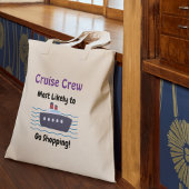 Funny 'Go Shopping' Cruise Blue/ White Personalize Tasche