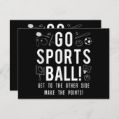 Funny Go Sport Ball Tee Shirt Fun Sporting Graphi (Vorne/Hinten)