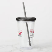 Funny Go weg Ich lese gerade + Autorenwarnung Acryltrinkbecher (Links)