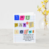 Funny Go-weg-Karte Karte (Gelbe Blume)