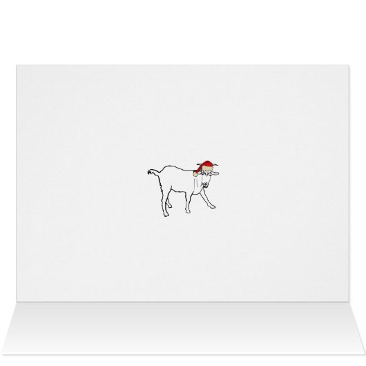 Funny Goat a Claus Zeichne Zitat (Innenansicht Horizontal (Oben))