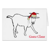 Funny Goat a Claus Zeichne Zitat (Vorderseite (Horizontal))
