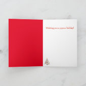 Funny Goat and Weihnachtsmannmütze Christmas Karte (Innenseite)