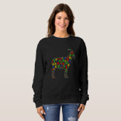 Funny Goat Animals Puzzle Stücke Autismus Bewussts Sweatshirt (Vorne ganz)