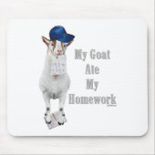 Funny Goat Ate Meine Hausaufgaben Mousepad (Vorne)
