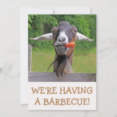 Funny Goat Barbecue Custom Einladung (Vorderseite)