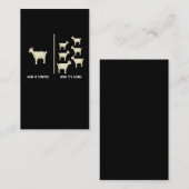 Funny Goat Bauer Spaß Landwirtschaft Visitenkarte (Vorne/Hinten)