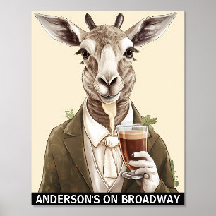 Funny Goat Beer Lover Tiere Custom Cocktails Bar Foliendrucke
