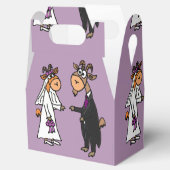 Funny Goat Brie and Groom Wedding Geschenkschachtel (Geöffnet)