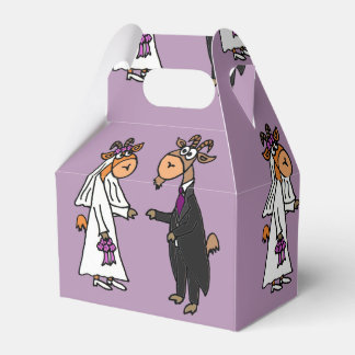 Funny Goat Brie and Groom Wedding Geschenkschachtel