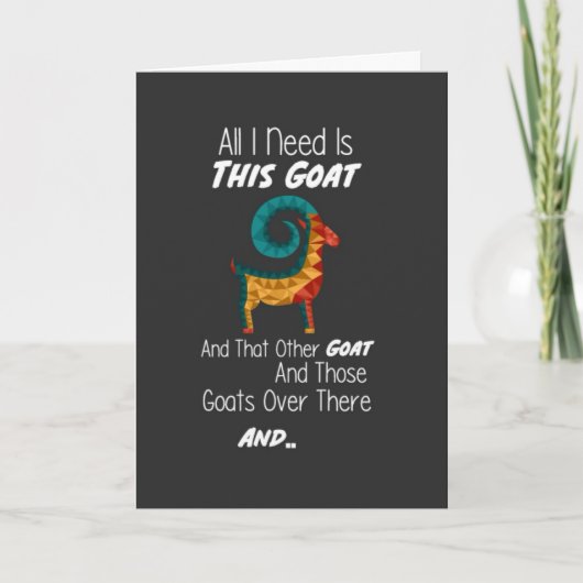Funny Goat Cards Farm Animal Illustration Karte (Vorderseite)