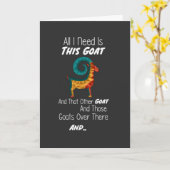 Funny Goat Cards Farm Animal Illustration Karte (Gelbe Blume)