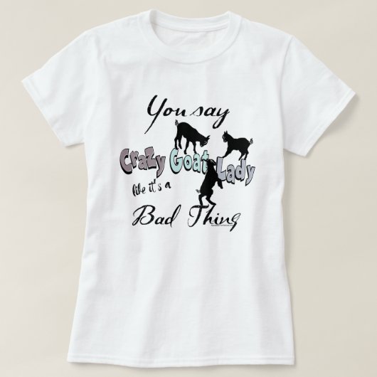 FUNNY GOAT | Crazy Goat Lady Cool Pastels T-Shirt (Design vorne)