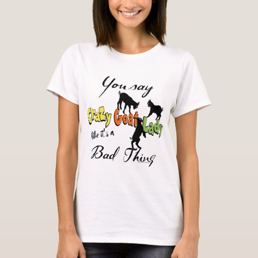 FUNNY GOAT | Crazy Goat Lady T-Shirt (Vorderseite)