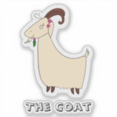 Funny Goat Custom-Cut Vinyl Sticker (Vorderseite)