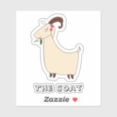 Funny Goat Custom-Cut Vinyl Sticker (Blatt)