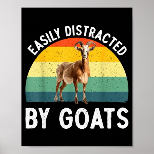 Funny Goat Design Men Women Kid Farm Animal Pygmy Poster (Vorne)