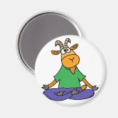 Funny Goat Doing Lotus Position Yoga Magnet (Vorderseite/Rückseite)