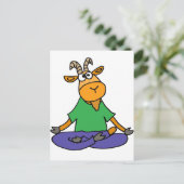 Funny Goat Doing Lotus Position Yoga Postkarte (Stehend Vorderseite)