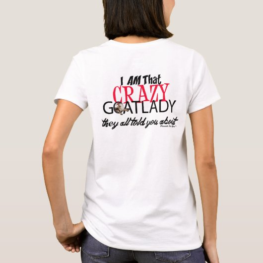 FUNNY GOAT | Farm Warning Patroll Crazy GoatLady T-Shirt (Rückseite)