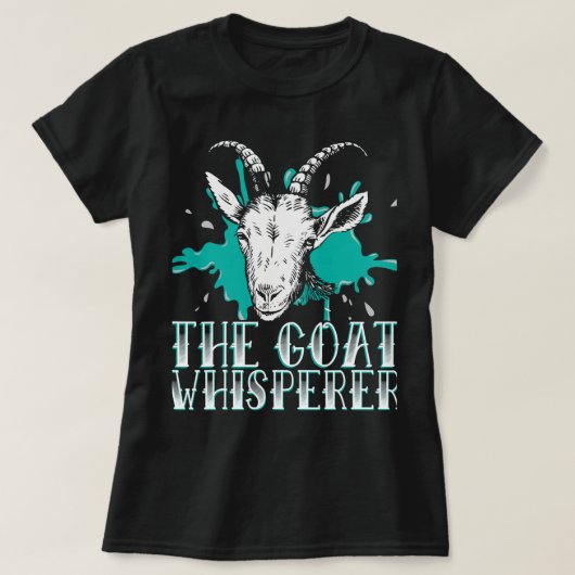 Funny Goat flüstern Funny Bauer T-Shirt (Design vorne)