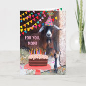 Funny Goat "For Mama" Geburtstag Karte (Vorderseite)
