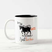 FUNNY GOAT | Frag mir nichts über den Ziegenbruder Zweifarbige Tasse (Links)