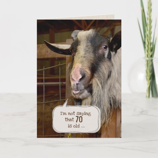 Funny Goat für 60. Geburtstagskarte Karte (Vorderseite)