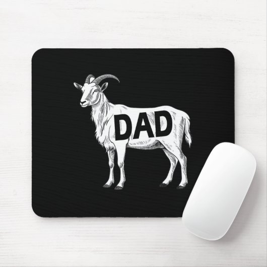 Funny Goat Gift Dad Sarcastic Graphic Mousepad (Mit Mouse)