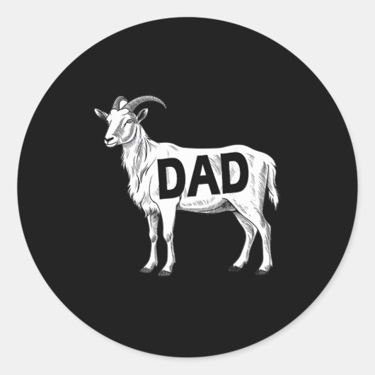 Funny Goat Gift Dad Sarcastic Graphic  Runder Aufkleber (Vorderseite)