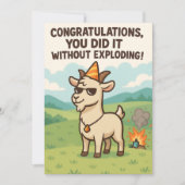 Funny Goat Greeting Card - Congratulations Dankeskarte (Vorderseite)