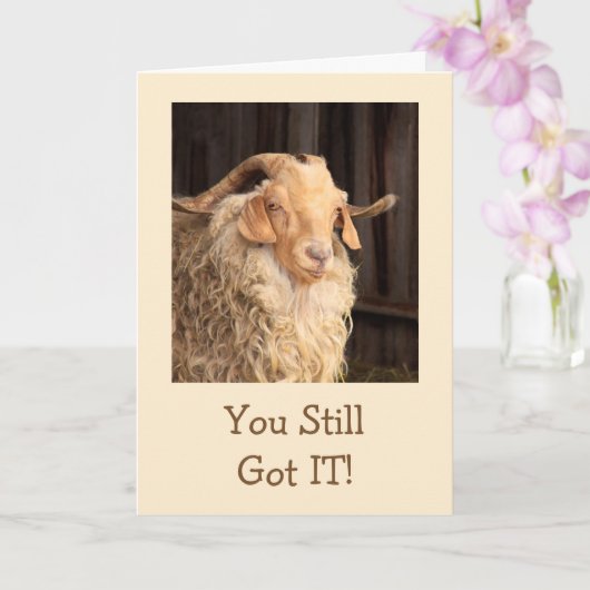 Funny Goat Handsome Devil Birthday Karte (Orchidee)