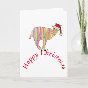 Funny Goat Happy Christmas Karte