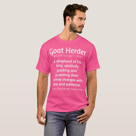 Funny Goat Herder T-Shirt (Vorne ganz)