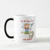 Funny Goat Kack Cartoon Verwandlungstasse (Links)