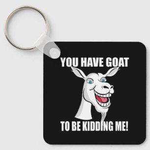 Funny Goat Lettering Süße Tier Schlüsselanhänger