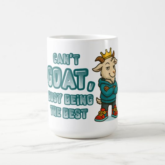 Funny Goat Mug with Crown & Swagger Attitude Kaffeetasse (Mittel)